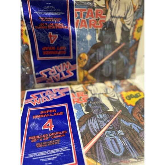 Vintage 1983 Star Wars Gift Wrap - Rare Retro Wrapping Paper - Picture 7 of 7